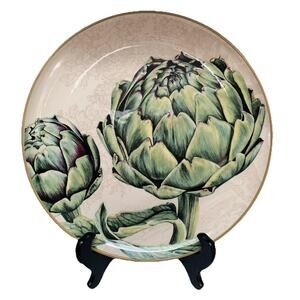 Williams Sonoma Harvest Botanical ARTICHOKE Dinner Plate Retired